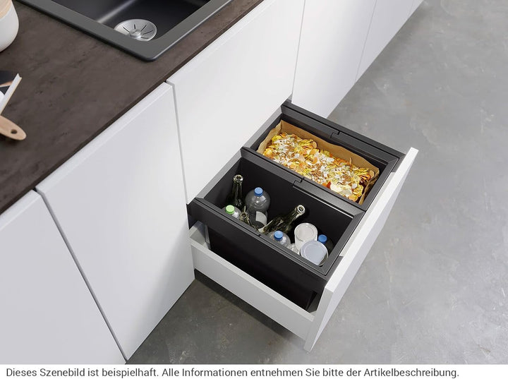 BLANCO FLEXON II low 50/2 | Abfall Müllsystem | für 50 cm breite Unterschränke | System zum Einbau i