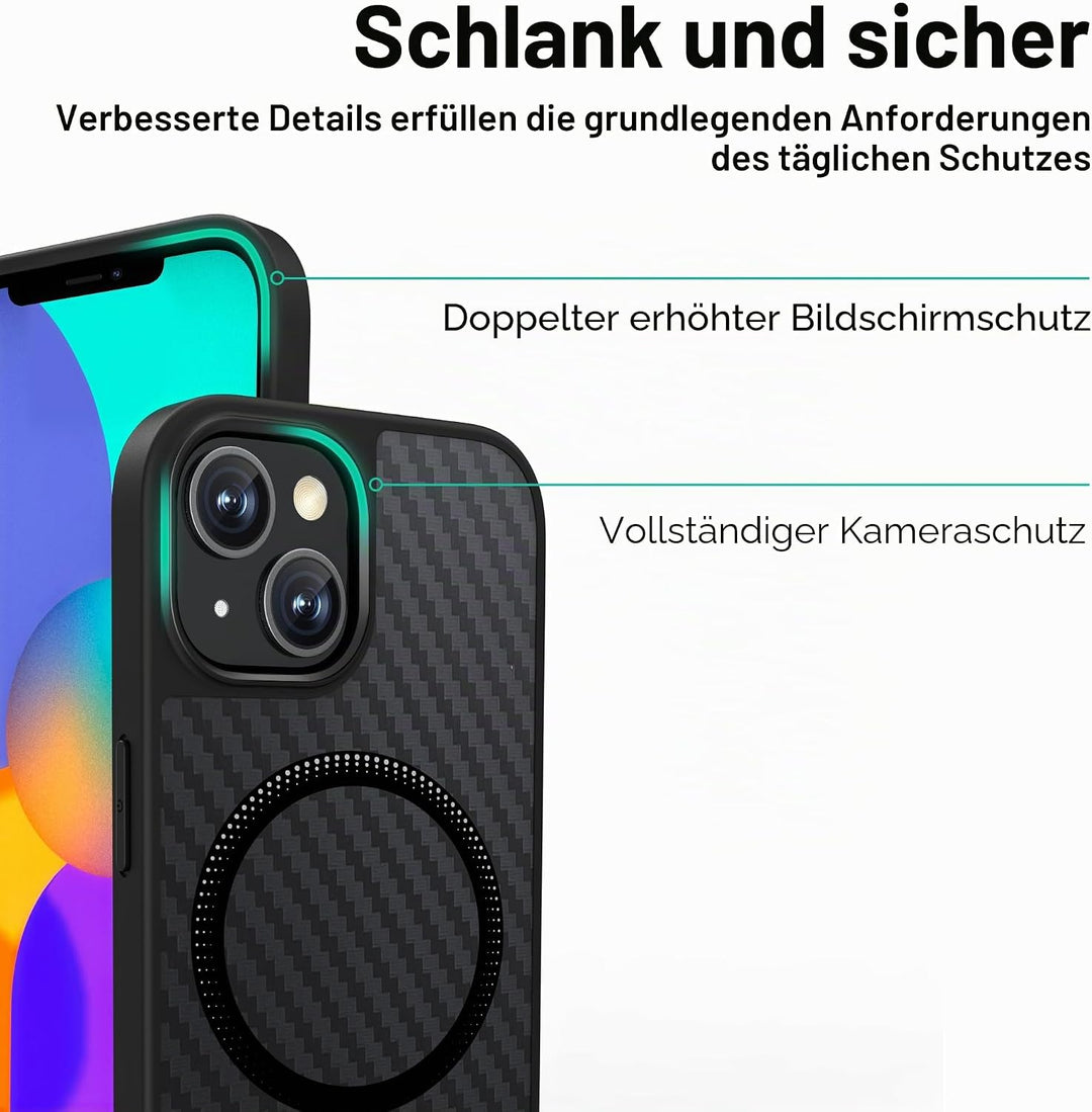 ONES Magnetisch für iPhone 13/14 Ultradünne Hülle, Kompatibel mit MagSafe, Fallschutz in Militärqual