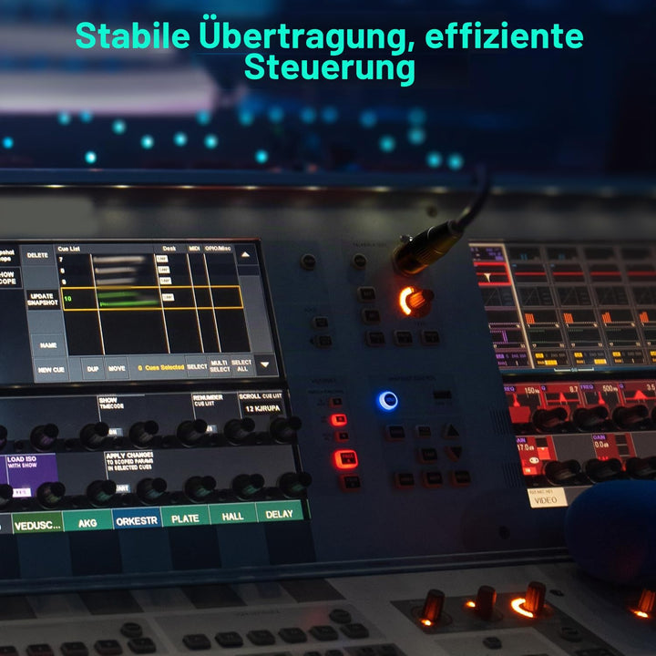 J&amp;D 5 PIN XLR DMX Kabel, DMX512 XLR 5-polig Stecker auf 5-polig Buchse DMX 512 Turnaround DMX Bühnen