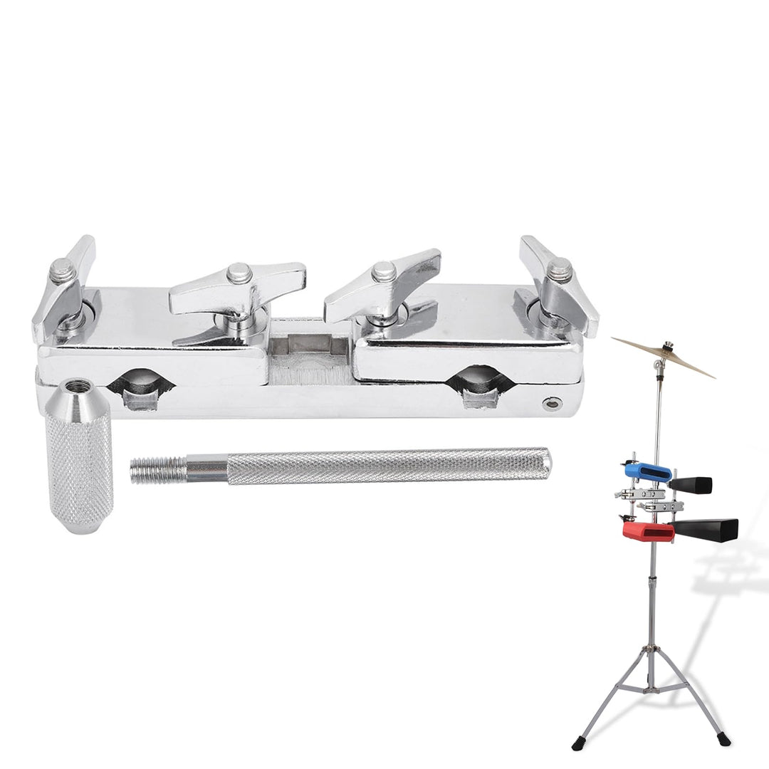 Drum Set Verbindungsklemme Halter Cowbell Kuhglocke Halter Percussionshalter Halteklammer Eisen Perk