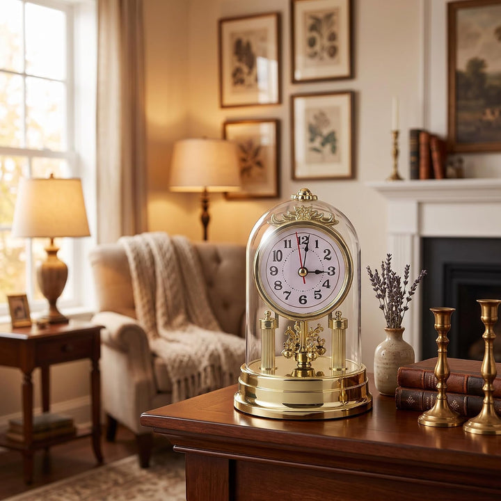 Cocoarm European Retro Style Wohnzimmeruhr Silent Antique Tischuhr Standuhr Decoration Home Ornament