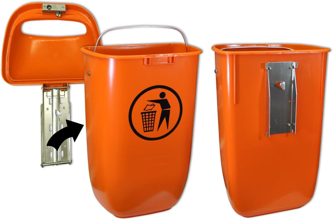SCF GmbH Kunststoff-Abfallbehälter in RAL 2004 Reinorange lt. DIN 30713