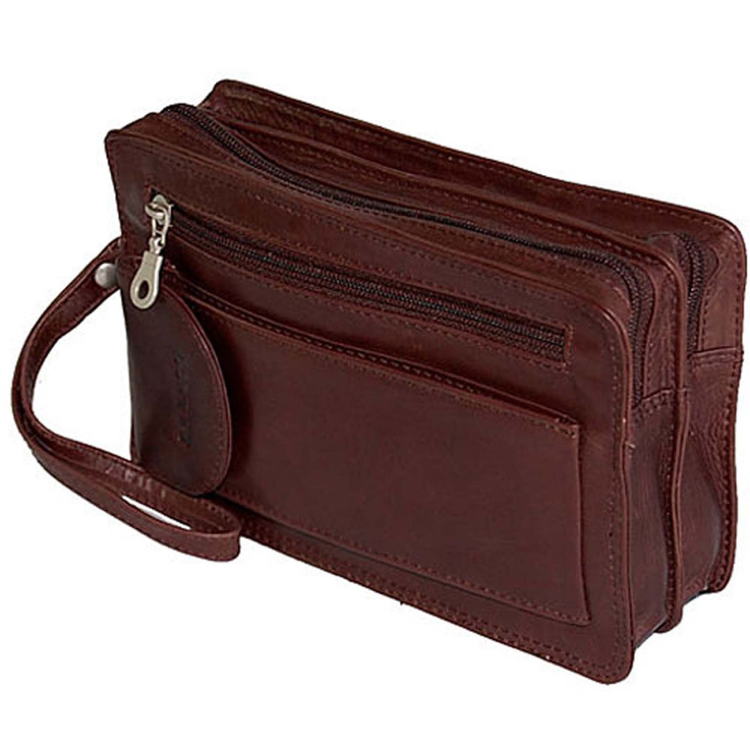GoBago Branco praktische Leder Herren Handgelenktasche Herrentasche Handtasche Tasche Braun, Braun