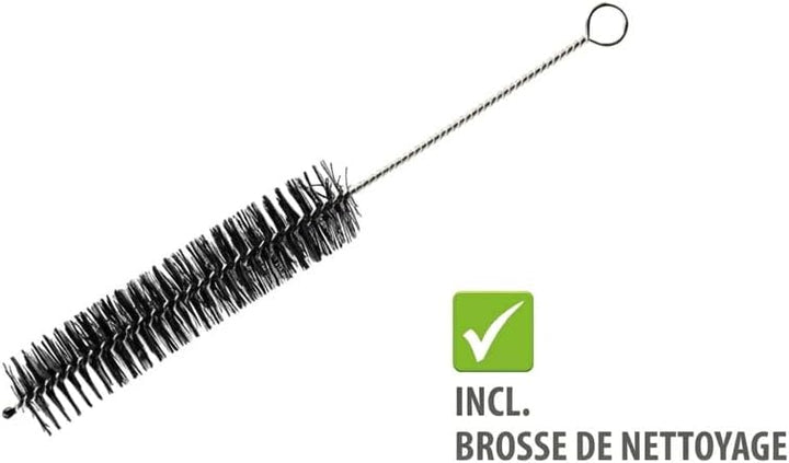 GEFU Spiralschneider SPIRELLI 2.0 Black Edition mit Gemüsehalter & Bürste, Julienne-Schneider für Ge