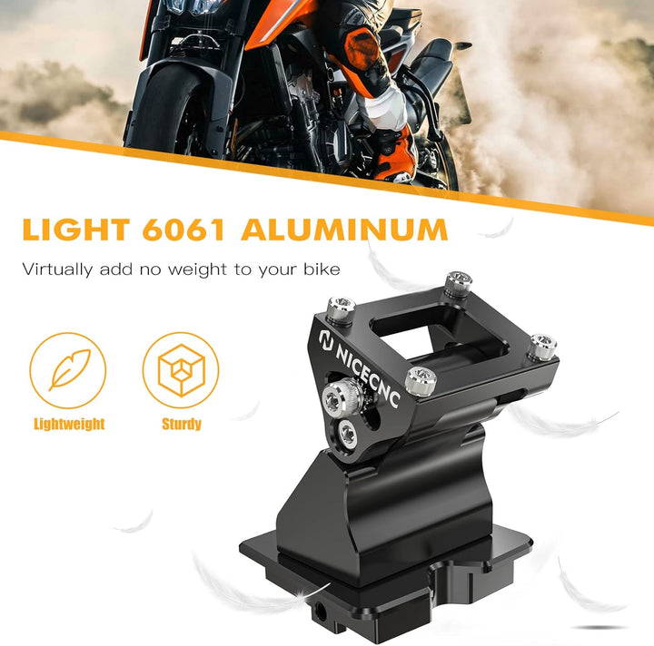 NICECNC Schwarz GPS Mount Einstellbarer GPS Mount Halter Ständer Compatible with Husqvarna Norden 90