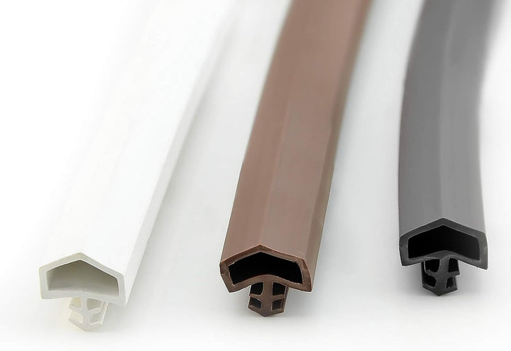 DQ-PP Türdichtung | Braun | 30 Meter | TPE Gummi | STD-05 | Falzbreite: 12mm Nutbreite: 4mm | Zimmer