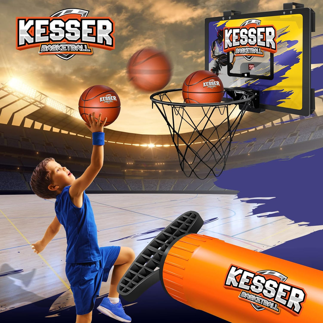 KESSER® Mini-Basketballkorb fürs Zimmer & Büro | Tür-Basketballkorb Indoor & Outdoor | Basketball-Bo