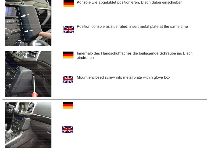 KUDA 042195 Halterung Kunstleder schwarz für Chevrolet Captiva ab 10/2011 bis 2013 (Facelift), 04219