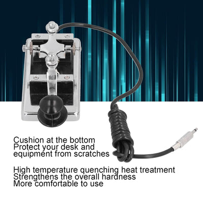 Morsecode CW Telegraph Edelstahl K 4 Handtaste Kurzwellenradio Morse CW Telegraph K4 Key Radiokommun