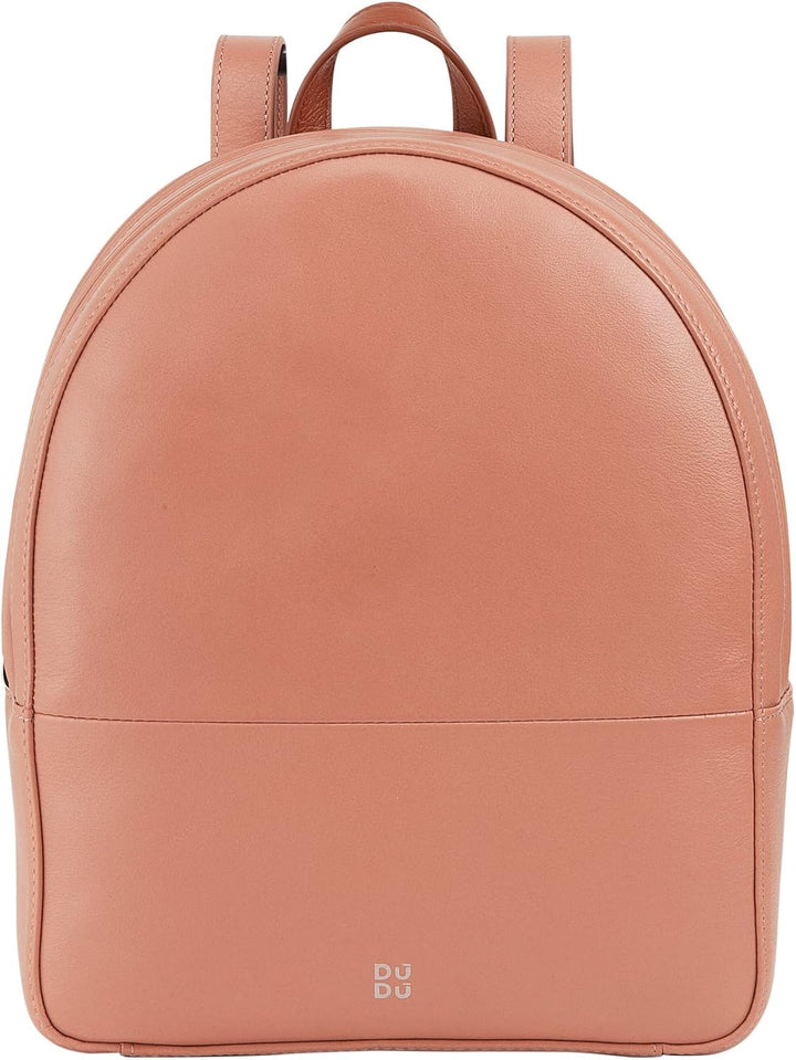 DUDU Rucksack Damen Bunt Sommerlich aus weichem Leder Rucksack Multicolor mit doppeltem Reissverschl