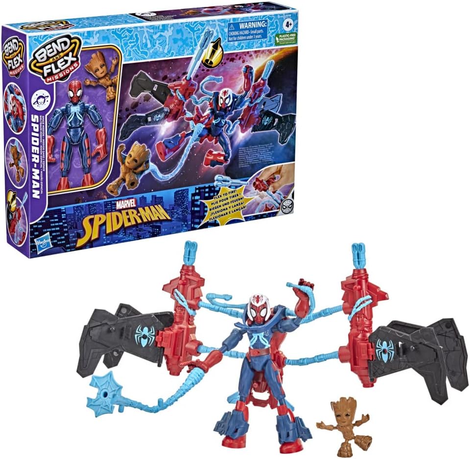Hasbro Marvel Spider-Man Bend and Flex Missions Spider-Man Space Mission Action Figure, 15 cm Bendab
