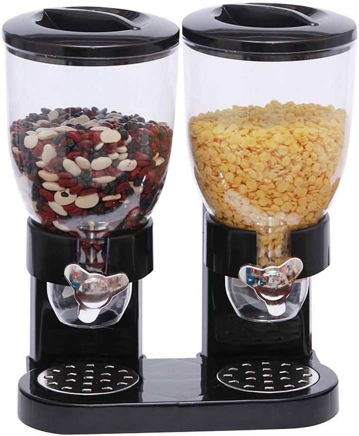 OHMG Müsli-Spender für Müsli, Duo, aus Kunststoff, Aufbewahrung für Müsli, Süssigkeiten, Reis, Getre