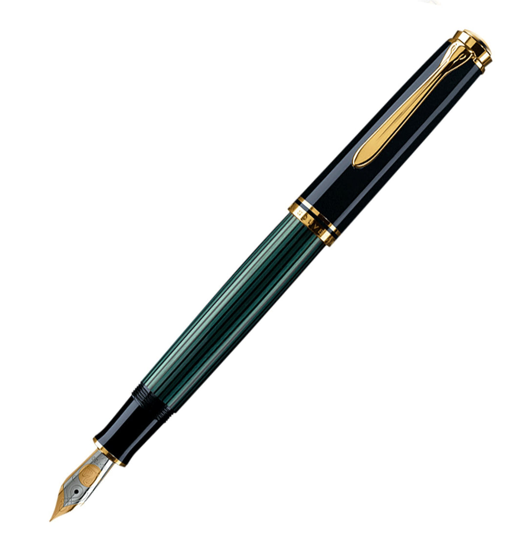 Pelikan Premium M400 Füllfederhalter F Plume schwarz/grün, schwarz/grün