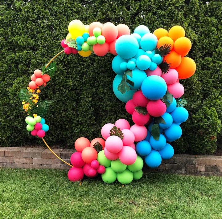 PILIN Metall Ballonbogen Ständer | Turm Schnalle Montage | 1.8M Runde Ballonbogen Kit mit 2 Wasser f