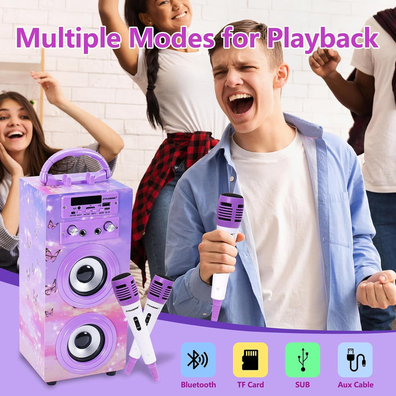 DYNASONIC (3º Generation Mikrofon Karaoke Spielzeug, ideal für originelle Geschenke für Kinder, Mädc