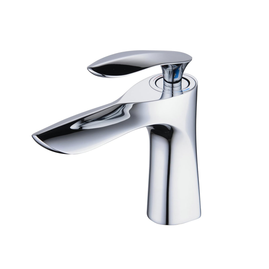 Waschbecken Wasserhahn Einhand Gebürstet Nickel Licht Violett Kupfer Ein Loch Mount Leekayer Chrom,