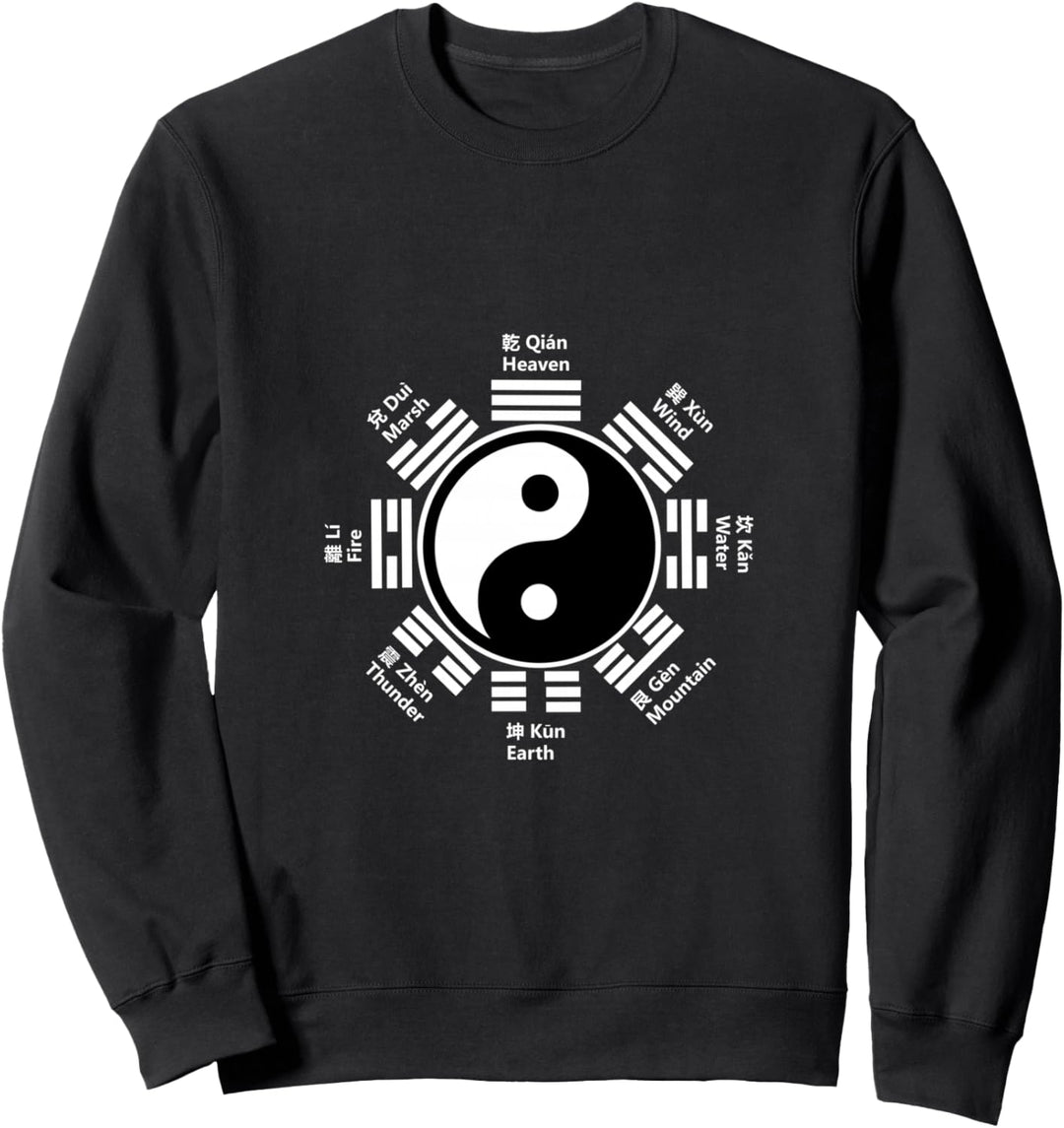 Yin Yang Tai Chi Bagua Feng Shui Geschenk Chinesisches Zen Sweatshirt