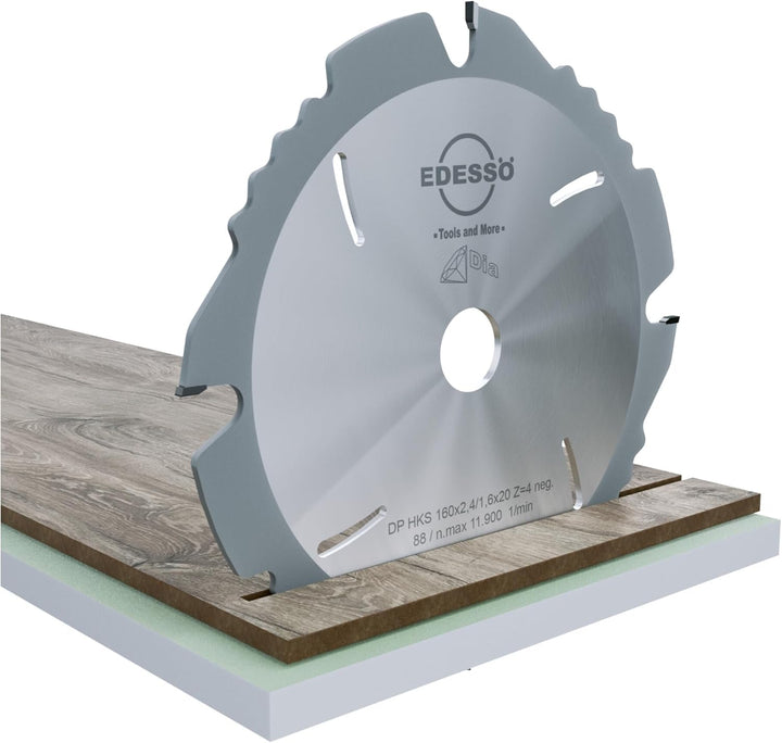 Edessö 5113001230 DP-Kreissägeblatt sdb 2 Knl DP 300x2, 4/1, 6x30 Z=12 F neg, Silber