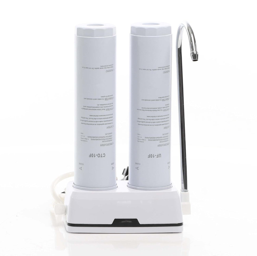 Naturewater NW-2-CTOUF 2 Stufen Counter Top Wasserfilter, 5 µ, Aktivkohle Block Filtereinsatz und Ul
