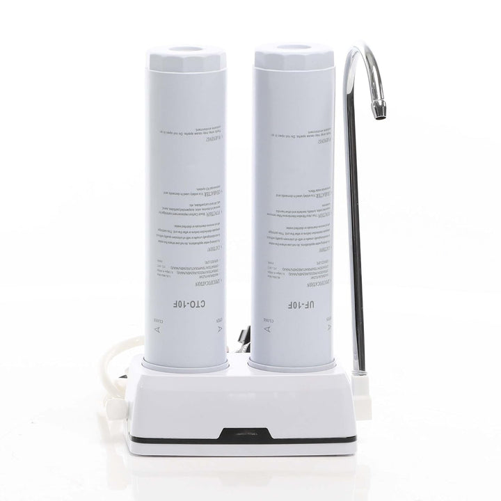 Naturewater NW-2-CTOUF 2 Stufen Counter Top Wasserfilter, 5 µ, Aktivkohle Block Filtereinsatz und Ul
