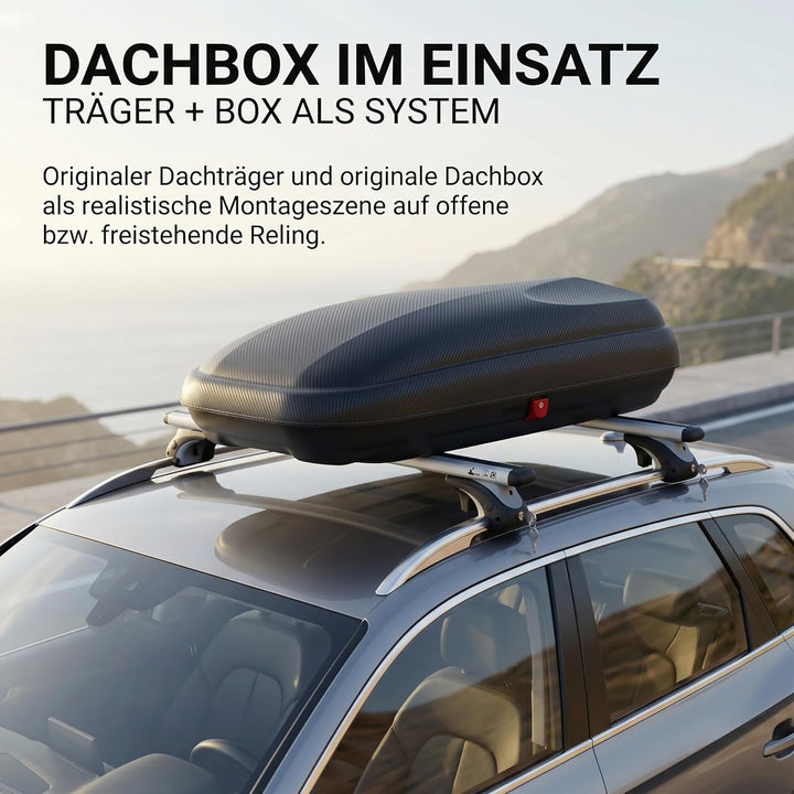 VDP Alu Relingträger XL135 kompatibel mit VW Sharan 96-09 Dachträger bis abschliessbar