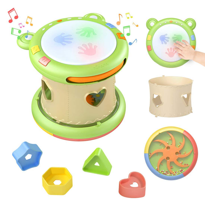 TUMAMA Baby Musical Elektronisches Spielzeug,Baby Musik Trommel Musikinstrumente sensorisches Spielz