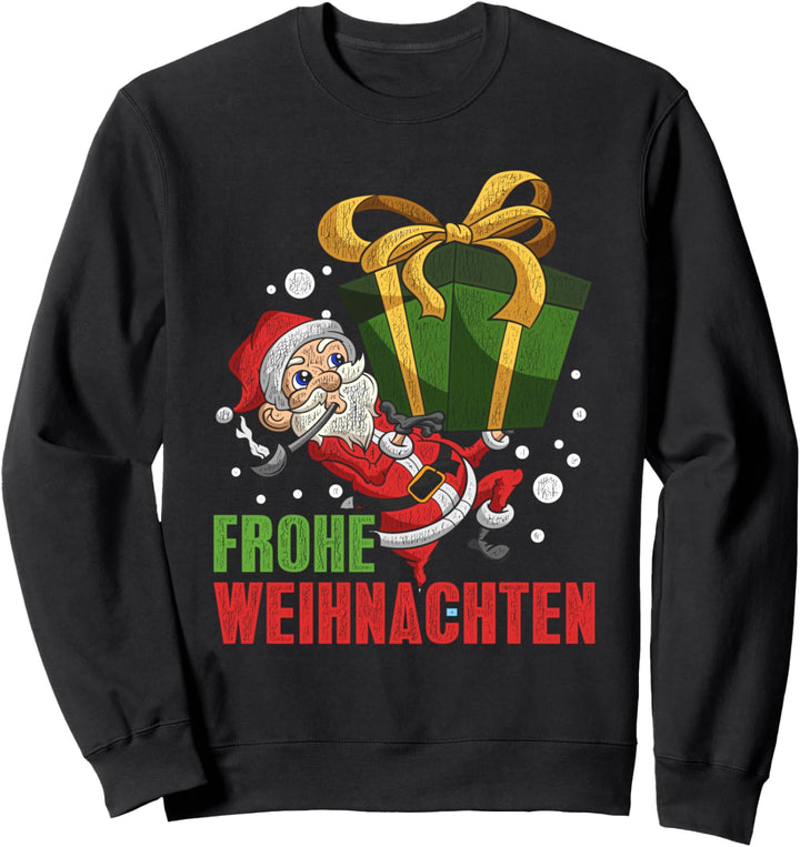 Frohe Weihnachten Weihnachtsmann Geschenk Kostüm Sweatshirt