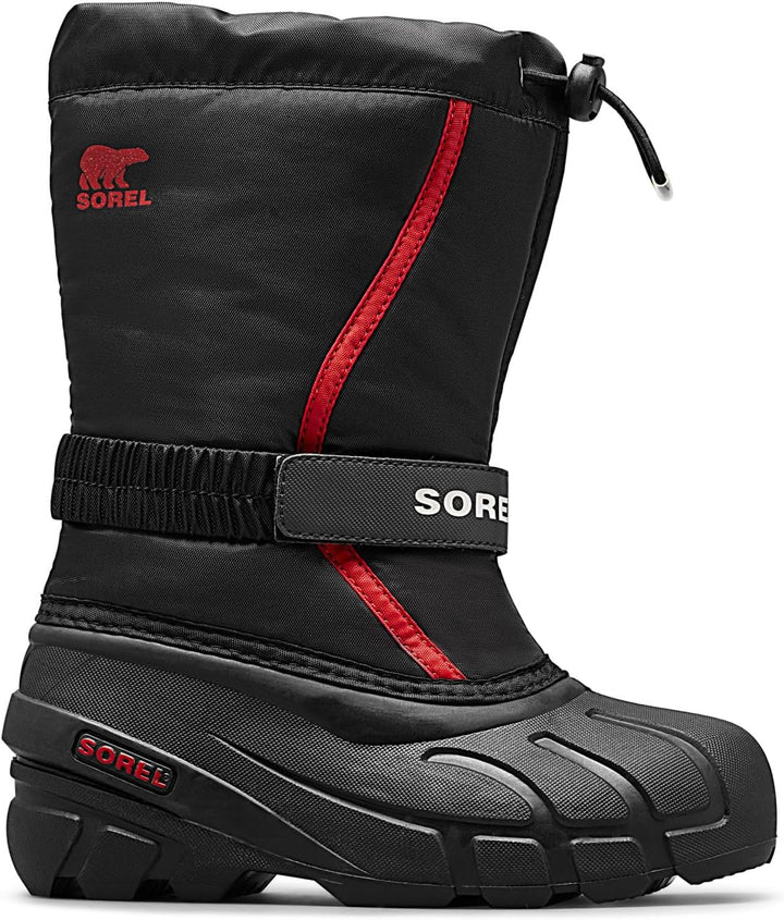 Sorel Flurry Winterstiefel für Kinder 32 EU Schwarz Black X Bright Red Youth, 32 EU Schwarz Black X