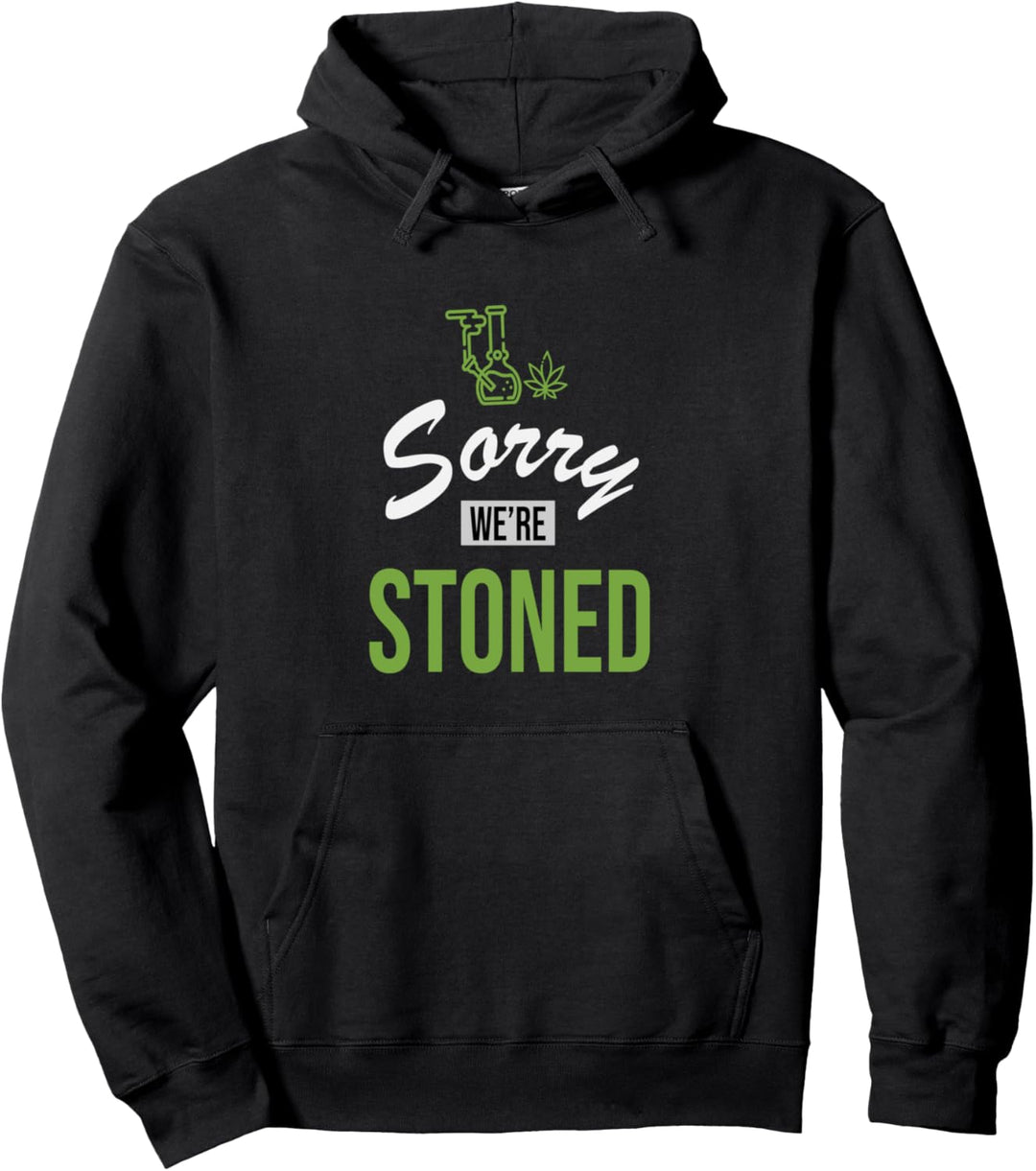 Geschlossenes Zeichen des lustigen Unkraut-Marihuana Pullover Hoodie