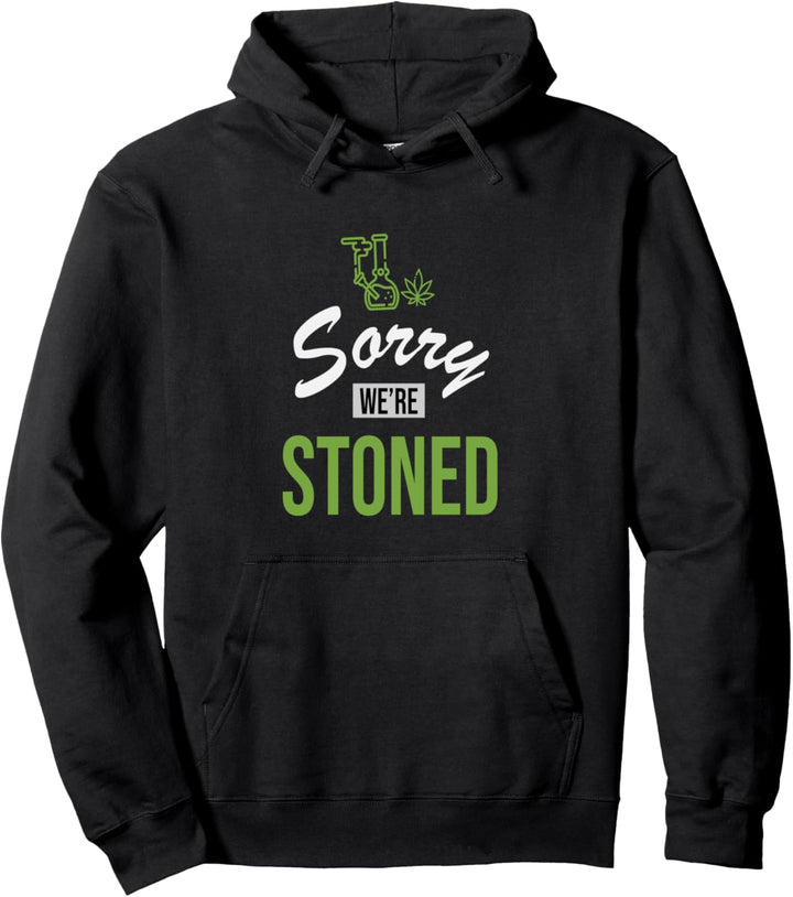 Geschlossenes Zeichen des lustigen Unkraut-Marihuana Pullover Hoodie