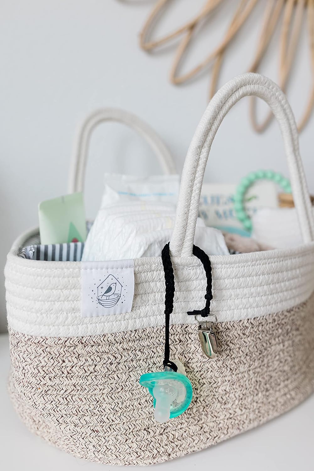 OrganiHaus Wickelkorb | Wickelorganiser | Babykorb | Windel Organizer | Windel Caddy Organizer | Win