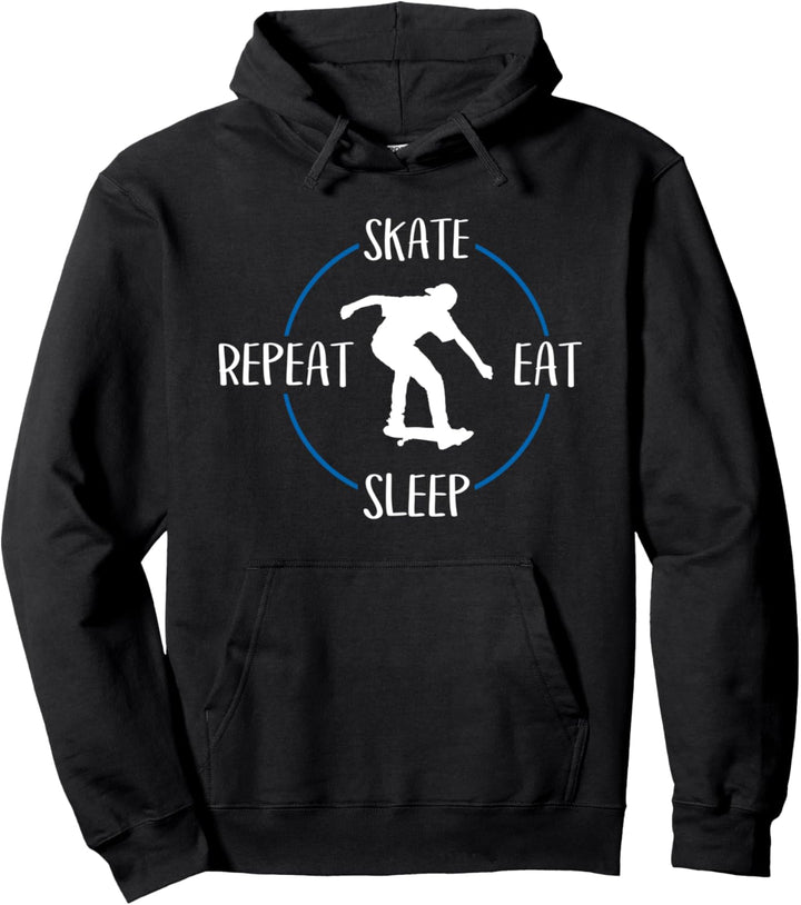 Skate Eat Sleep Repeat Geschenk Für Skater & Skateboarder Pullover Hoodie