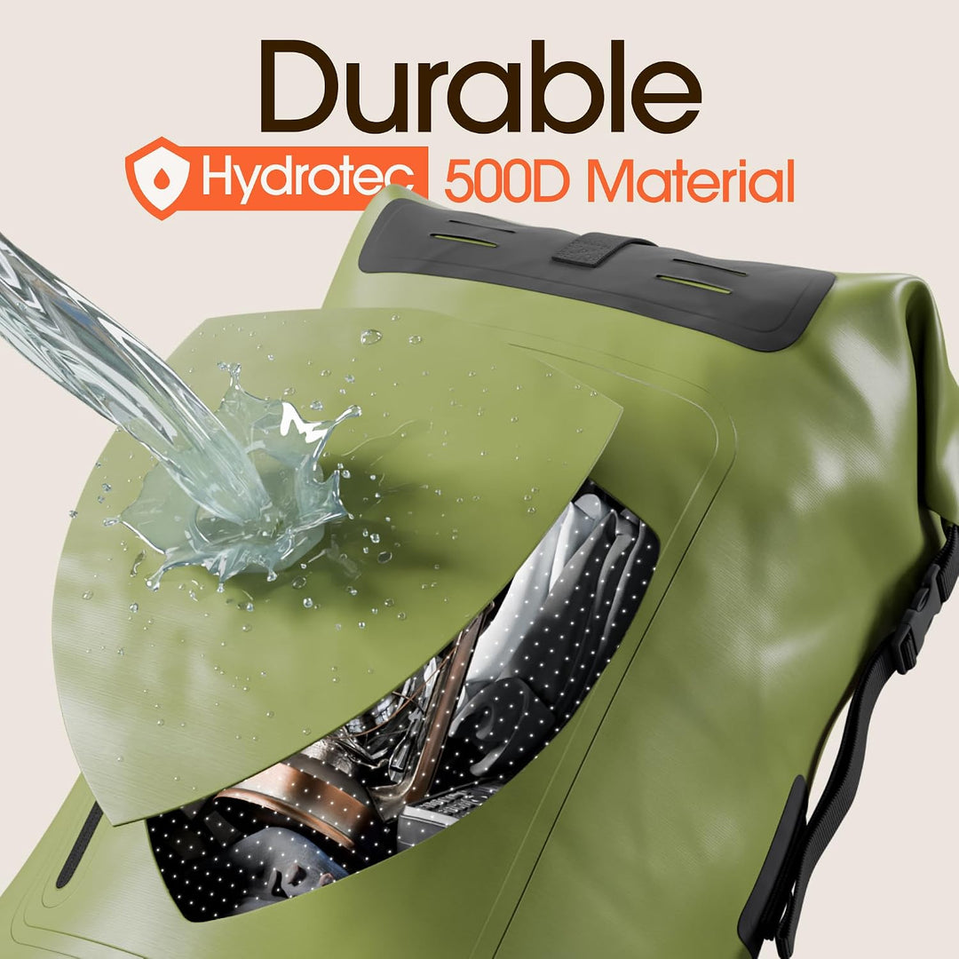 Earth Pak wasserdichter Rucksack – 35L / 55L Waterproof Backpack mit leistungsstarkem Rolltop Rollve