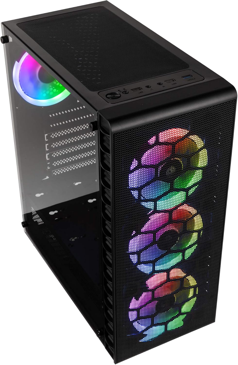 KOLINK Observatory Lite Mesh Midi Tower PC Gehäuse ATX RGB PC-Gehäuse, Gaming PC Case, Tempered Glas