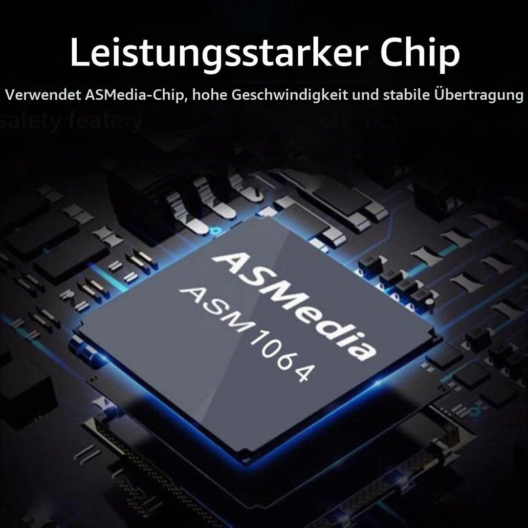 chenyang Mini PCI-E ＆ NGFF A+E Key auf 4 SATA 3.0 Port Multiplier Adapter 6Gbps Festplatte Erweiteru