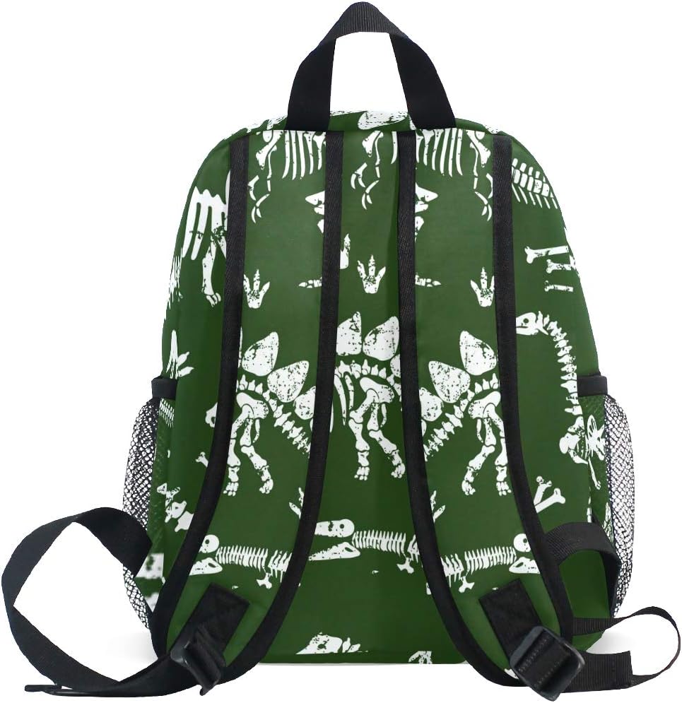 Kinderrucksack T-Rex Dinosaurier Skelett Grün Kindergarten Vorschule Tasche für Kleinkind Mädchen Ju