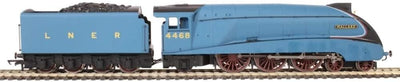 Hornby R3395TTS LNER Class A4 „Mallard“ Nr. 4468 (mit Klang) Auto Zubehör-Scenic Materialien, Blau,