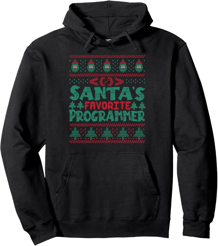 Santa's Favorite Programmer - Funny Christmas Pullover Hoodie
