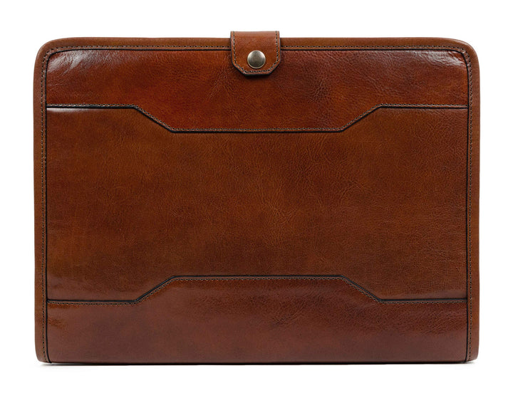 Time Resistance Leder-Organizer-Portfolio – 13 Zoll-Laptoptasche – Dokumentenmappe aus Vollnarbenled