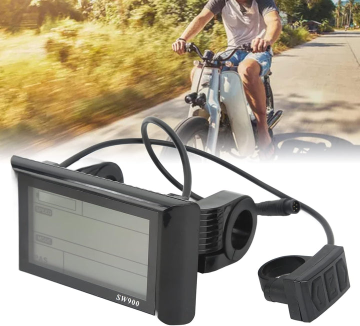Elektrofahrrad-LCD-Display, SW900-Display-Bedienfeld, Wasserdichtes LCD-Display-Messgerät, Elektrofa