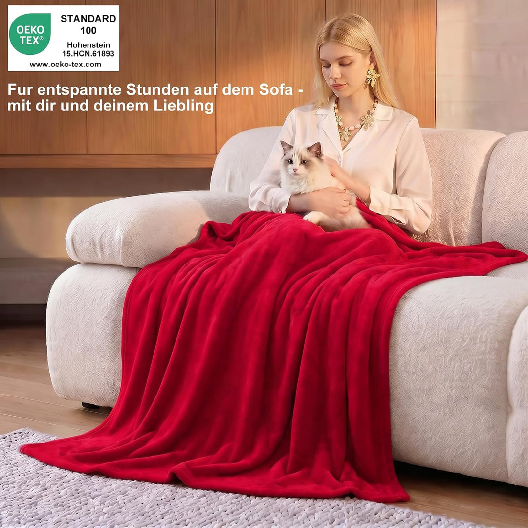 WAVVE Kuscheldecke Flauschig Decke Fleecedecke - Sofadecke Klein Wohndecke Couchdecke, Decke Sofa We