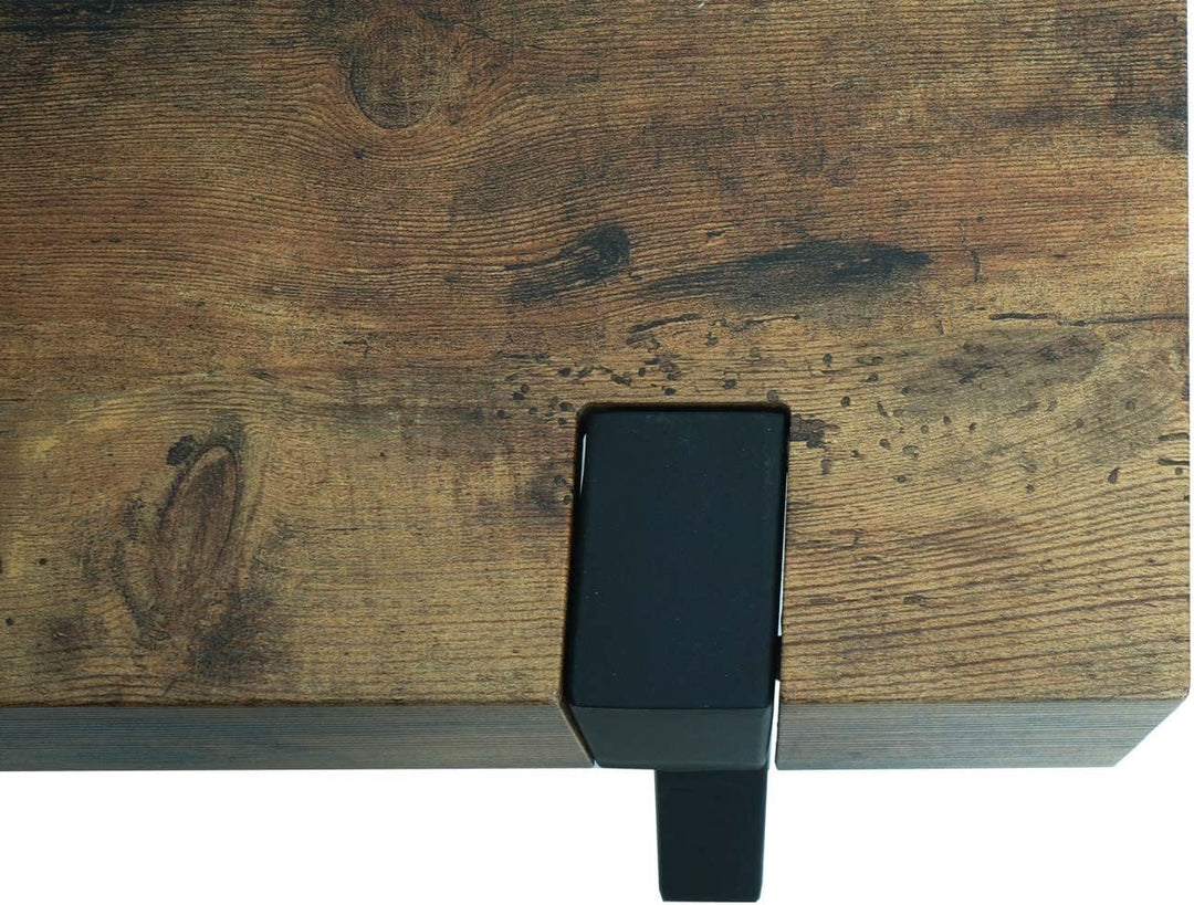Beistelltisch HWC-L54, Kaffeetisch Nachttisch Loungetisch Couchtisch, Metall MDF 50x50x50cm - dunkle