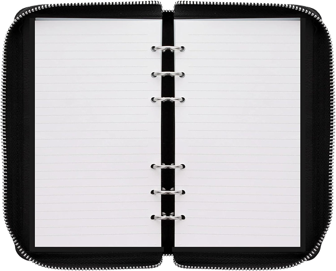 Filofax Personal A6 Notizbuch Ringbuch Clipbook Classic Schwarz ZIP Mappe 143007