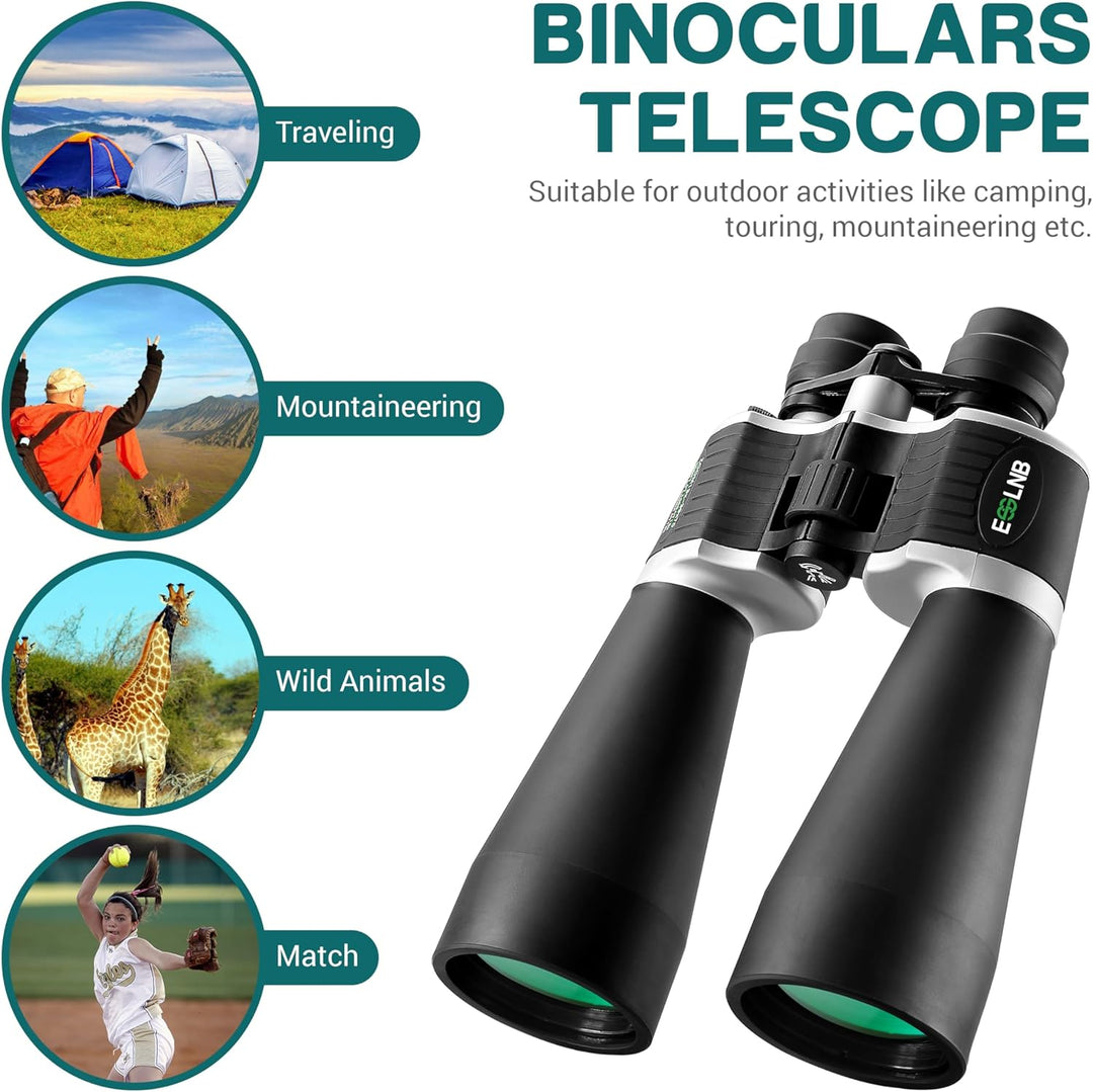 ESSLNB Zoom-Ferngläser 13-39x70 für Sternbeobachtung, mit Smartphone-Adapter, Stativadapter & Aufbew