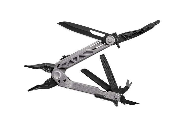 Gerber Multifunktionswerkzeug mit Taschenclip, Einhandöffnung, 14 Funktionen und Nylon-Scheide, Cent