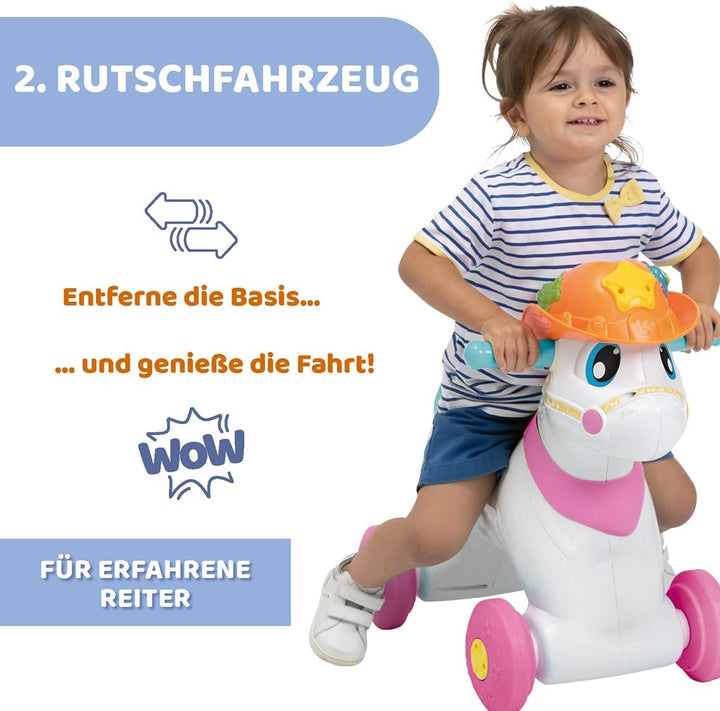 Chicco Schaukelpferd für Kinder, Miss Baby Rodeo, Lernspiel und Interaktiv, Pferdepferd für Mädchen