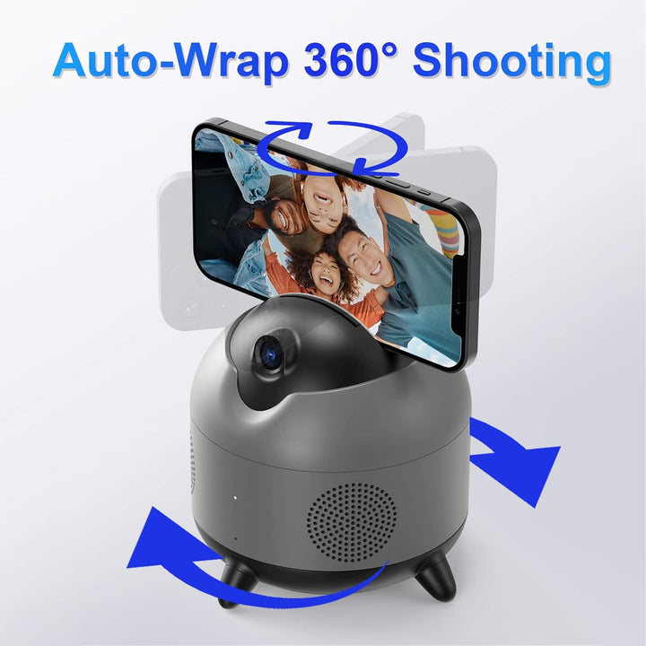 360-Grad-Stativ mit automatischer Gesichtsverfolgung – AI-Kamera-Handyhalter, perfekt für Video-Chat