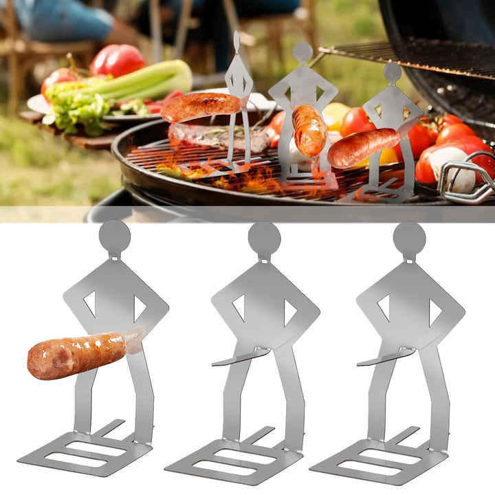 3 Stück Grill Wursthalter Aus Edelstahl Grillzubehör Lustiger Wursthalter Grill Kreativer Wurstständ