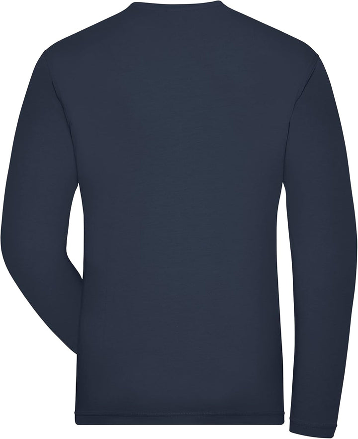 James & Nicholson Herren Bio Workwear Long-Stretch - Langarm Shirt aus Bio-Baumwolle mit Elasthan Na