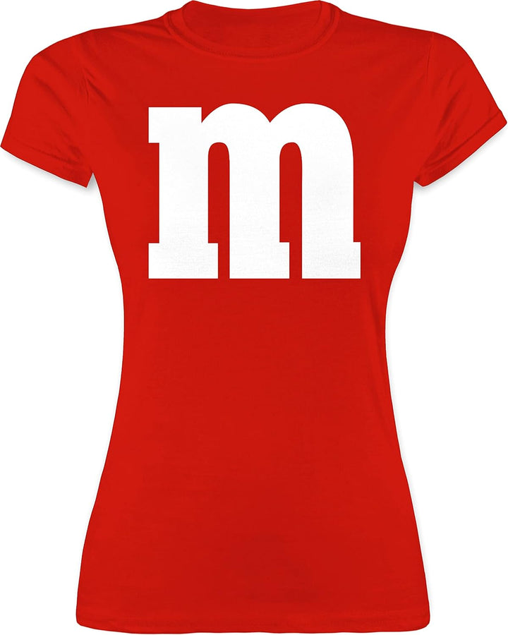 Shirtracer - Shirt Damen - Karneval Fasching - Gruppen M und M Aufdruck - M&M Kostüm Gruppe MundM &